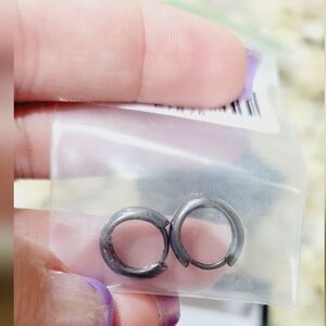 Deep Silver Small Minimalistic Hoop Earrings